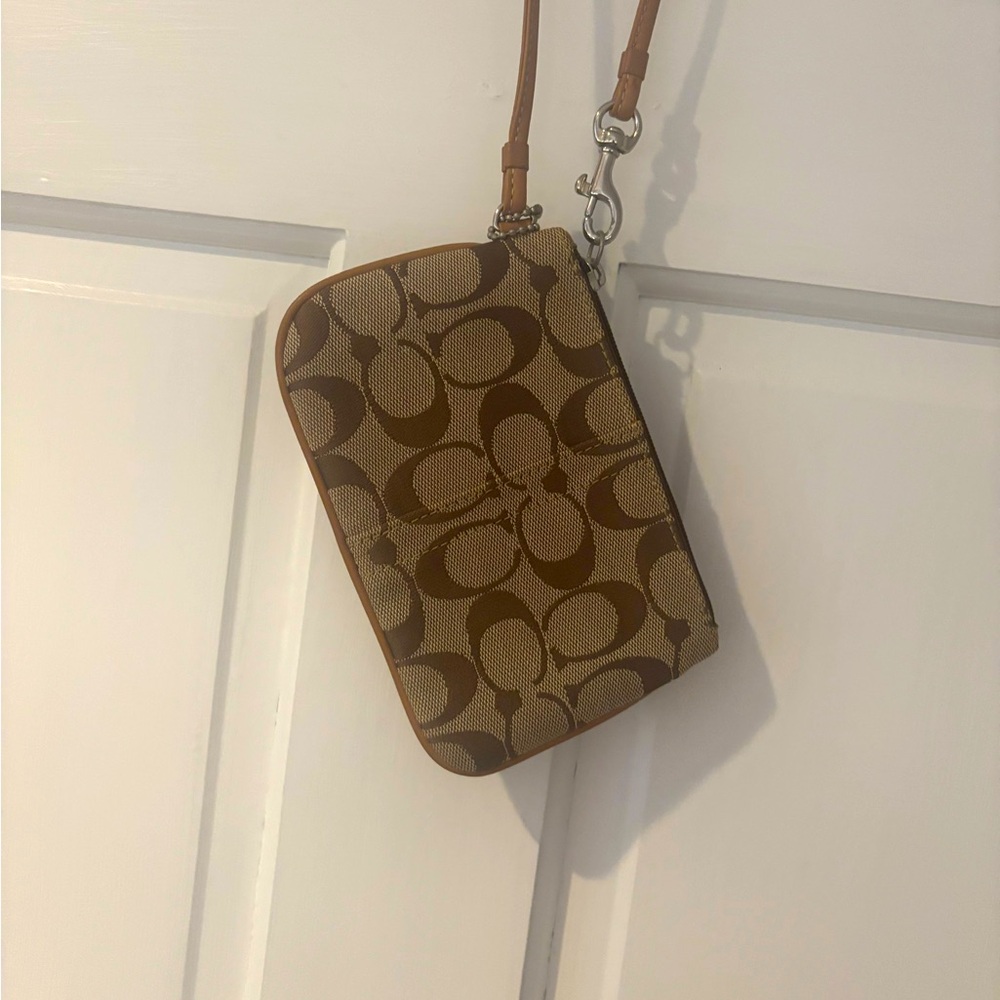 Coach Tan Wristlet